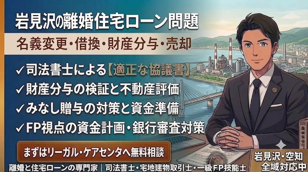 小樽市・近郊｜離婚住宅ローン名義変更・借換・売却の銀行審査対策