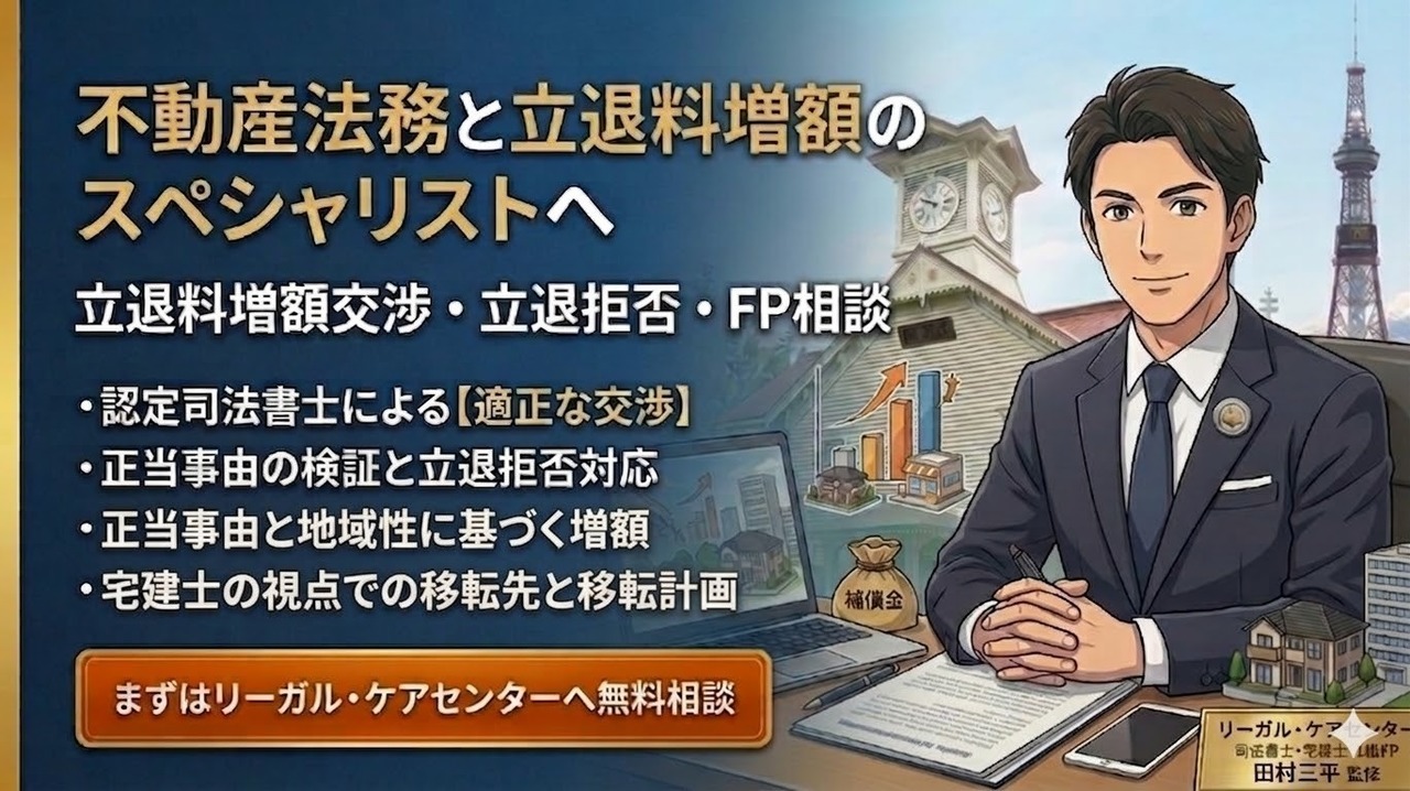 賃貸の立退料相場・増額交渉の相談受付の画像