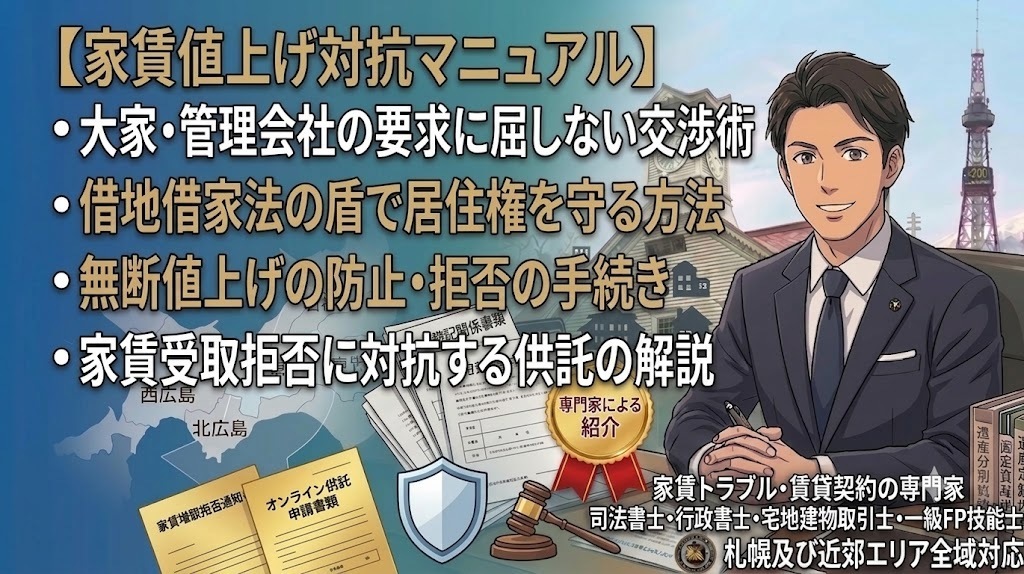 札幌・近郊で「突然の家賃値上げ通知」にお困りの方へ
