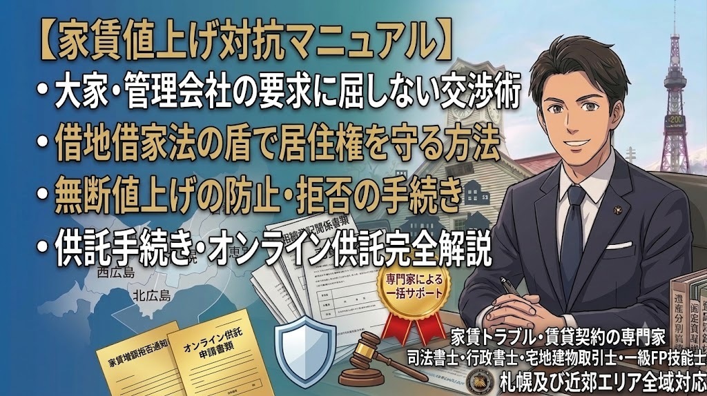 札幌・近郊で「突然の家賃値上げ通知」にお困りの方へ