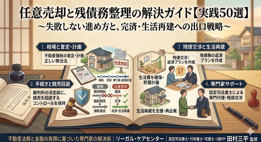 任意売却と残債務整理の解決ガイド【実践50選】のイメージ画像