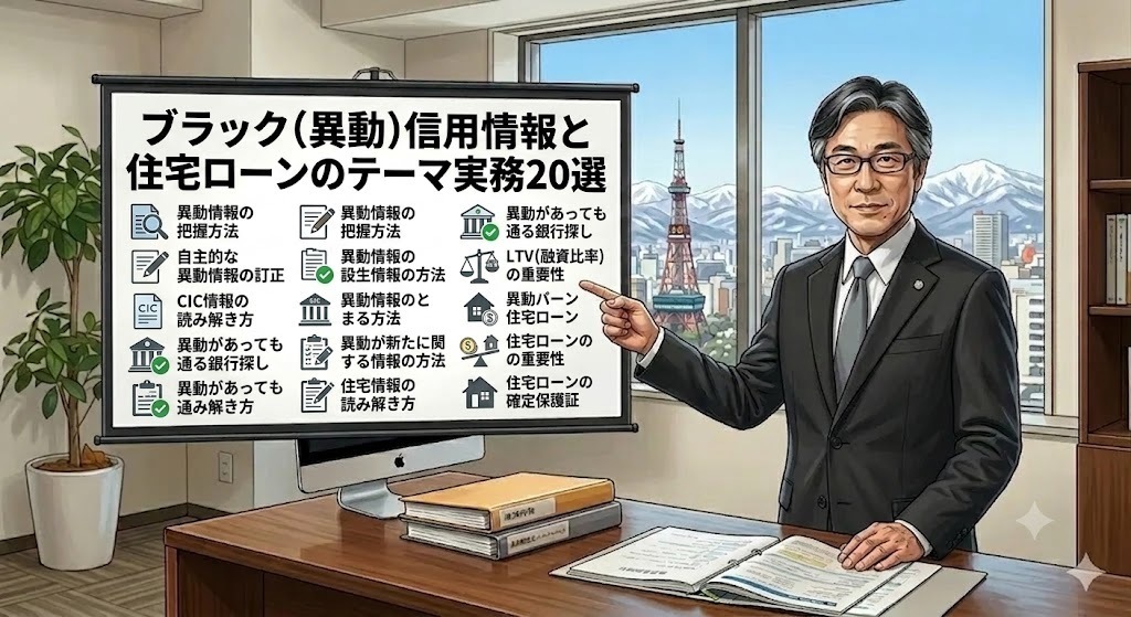 ブラック(異動)信用情報と住宅ローンのテーマ実務20選