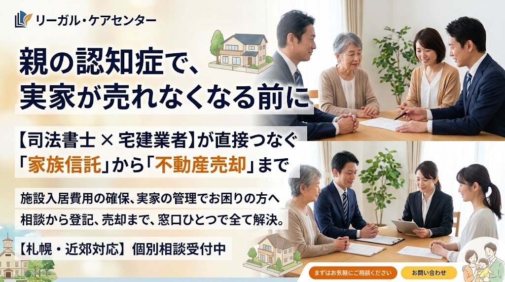 「親の認知症で、実家が売れなくなる前に」 【司法書士 × 宅建業者】が直接つなぐ「家族信託」から「不動産売却」まで