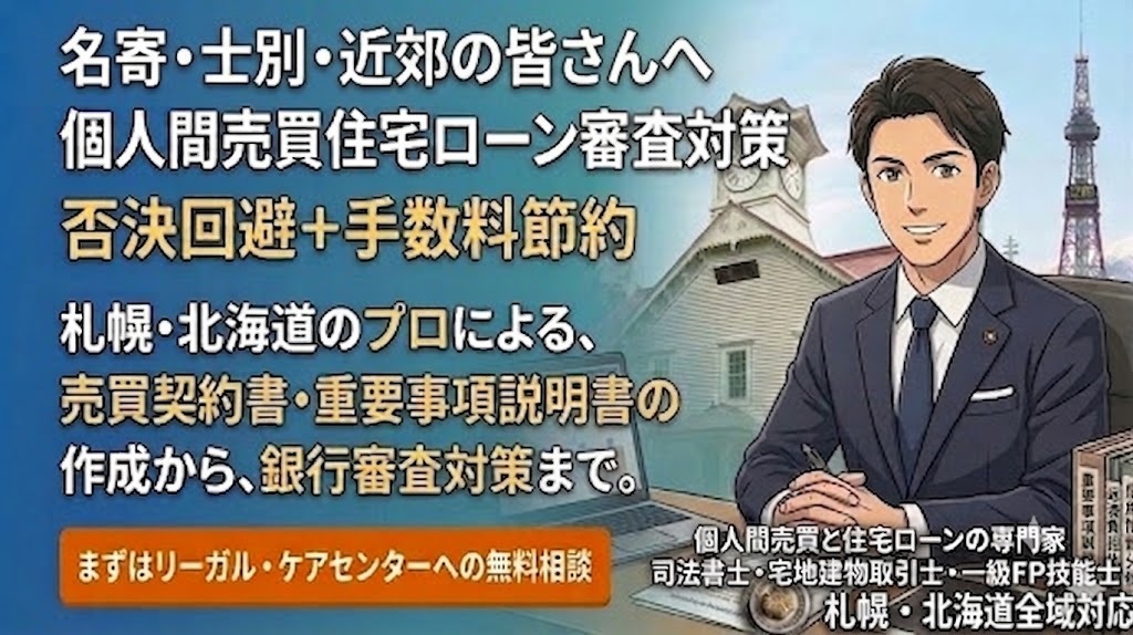 名寄市・士別市・近郊の不動産個人間売買｜住宅ローン審査と手数料節約