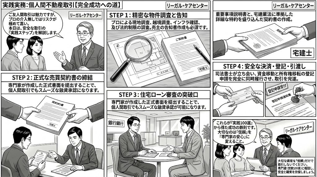 『個人間不動産取引：完全成功への道 〜プロが教える4つの実践ステップ〜』